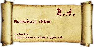 Munkácsi Ádám névjegykártya